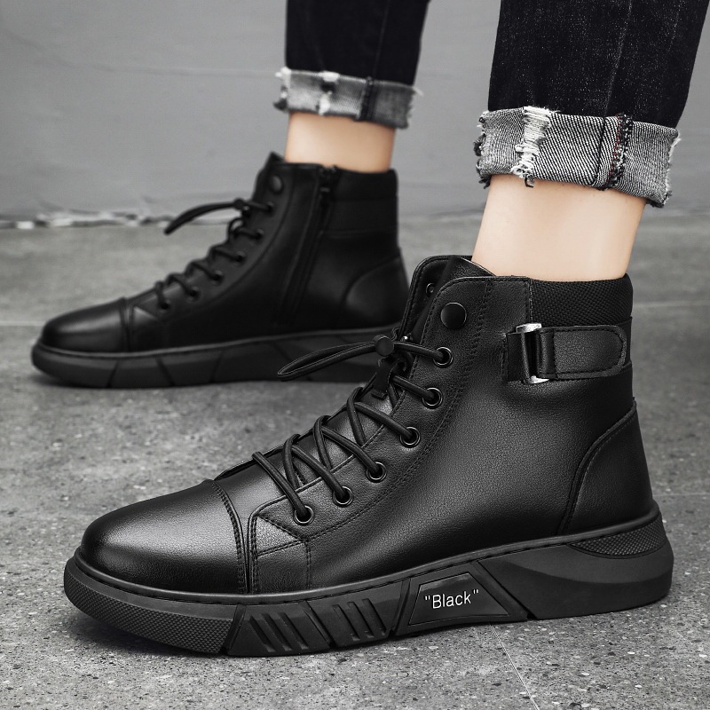 2026 Spring/Summer British Martin Boots for Men, Solid Color Chelsea Boots, Cross-Border Trade, Extra Large Size Short Boots, Factory Direct Sale