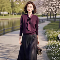 漂亮女装高端时尚搭配一整套高级感冬装气质休闲针织毛衣裙子套装