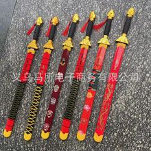 儿童玩具兵器宝剑竹剑木剑尚方宝剑青龙脸谱剑景区模型工艺品批发