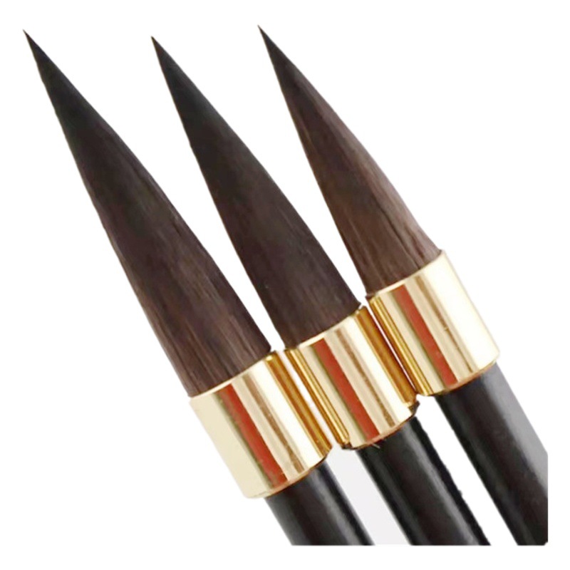 Encanto de cola gris encanto de pelo de lobo traje de pincel de escritura profesional Lobo ovejas pelo mixto pelo púrpura pura práctica de caligrafía de pelo de lobo escritura regular para principiantes