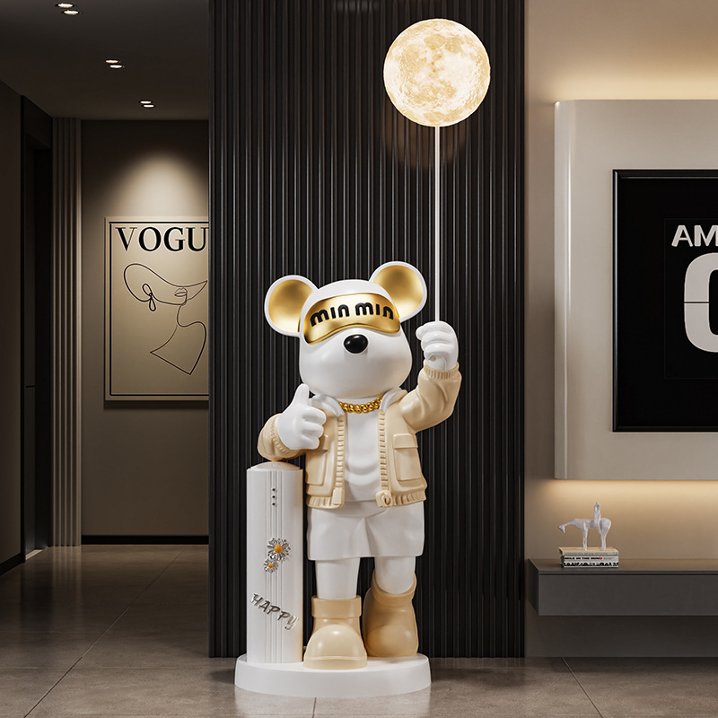 大型暴力クマの装飾品リビングルームのテレビキャビネットソファ大型床装飾 Bluetooth スピーカー新築祝いのギフト|undefined