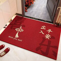 高级简约平安暖居入户玄关门口水晶绒防滑耐脏门垫耐磨现货地垫