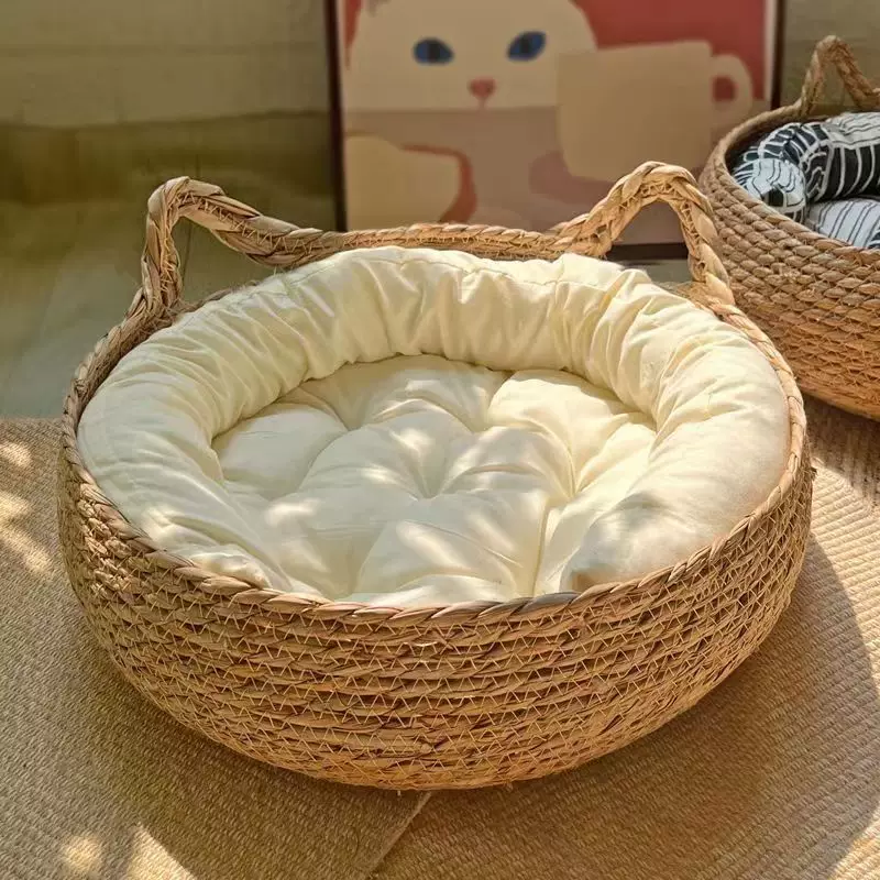 Изысканный домашний когтеточитель из ротанга на все сезоны universal Pu Caowo кровать для кошек красная с сеткой, дерево для кошек, лежанка для питомцев