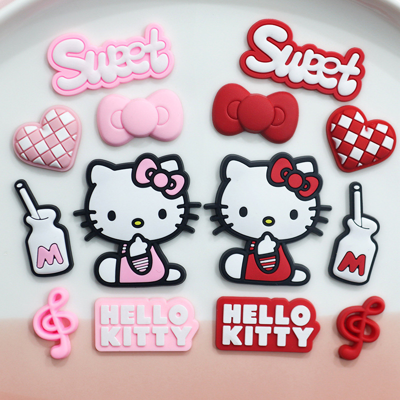 Katie KT Cat Bow DIY Glue Dropping Decorative Accessories Sticker Hole Shoes Slippers Buckle Mobile Phone Shell Water Cup Patch