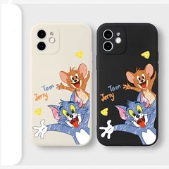 趣味貓和老鼠iPhone12ProMax手機殼卡通蘋果13個性創意14精孔防摔