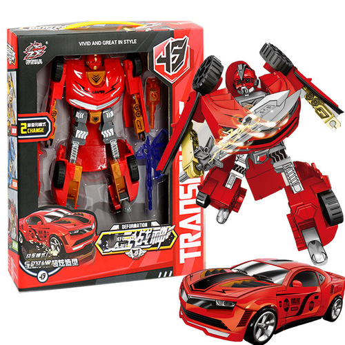 Robot Car Wasp Optimus Warrior Transformation Toy Hand Figure Robot Boy Model Toy Gift Box