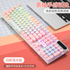 New private model Pan Sen Punk round keycap wired light -emitting mechanical hand sensor keyboard mouse set factory direct sales