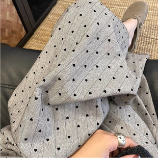 Cotton Silk High-Waisted Thin Printed Pants, Rayon Long Nine-Point Summer Breathable Sleep Pants, Home Breathable and Comfortable
