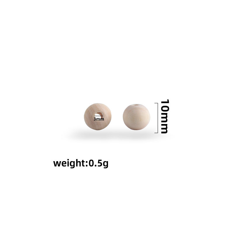 10 ~ 20mm color madera Hemu granos redondos molar juguete teether pulsera pezón cadena collar DIY accesorios de la joyería