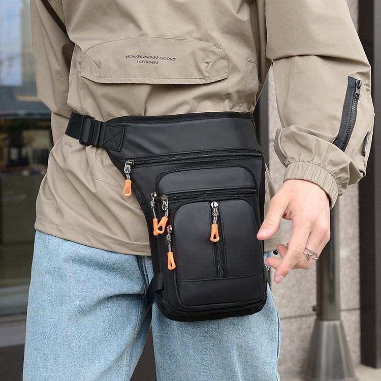 Bolso de cintura bolso de mensajero multifuncional para hombres nuevo bolso de pecho de nicho simple personalidad de la moda bolso de pierna fresco de moda fábrica al por mayor