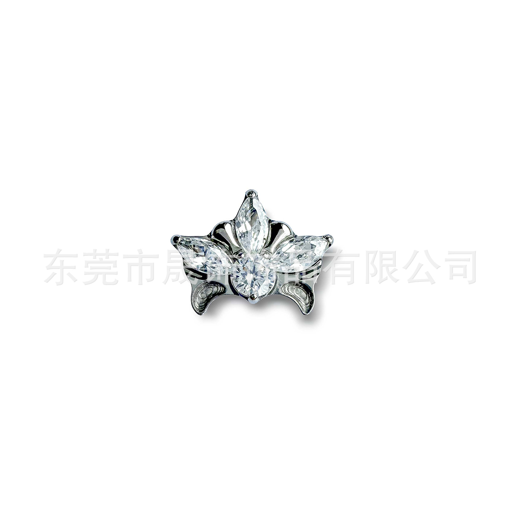 F136 Titanium Flower 卉型 Ear Stud Studded Cubic Zirconia Helix Cartilage Stud G23 Implant Grade Titanium 人体 Piercing Jewelry Cubic Zirconia Ear Stud