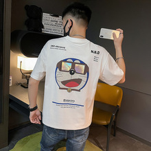 T恤男ins潮流修身卡通图案夏季百搭半袖2022新款韩版休闲潮牌短袖