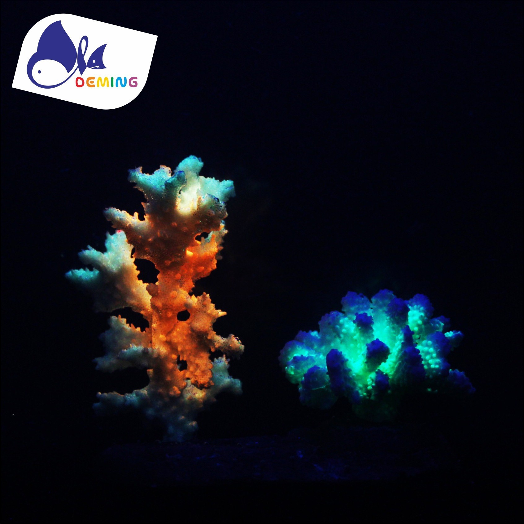 厂家批发鱼缸水族造景装饰仿真组合珊瑚假水草塑胶荧光造景装饰