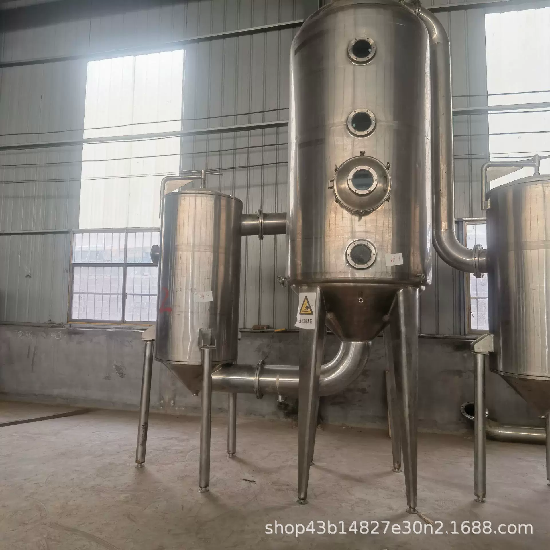 跨境二手三效内循环强制挥发器 强制循环结晶蒸发设备