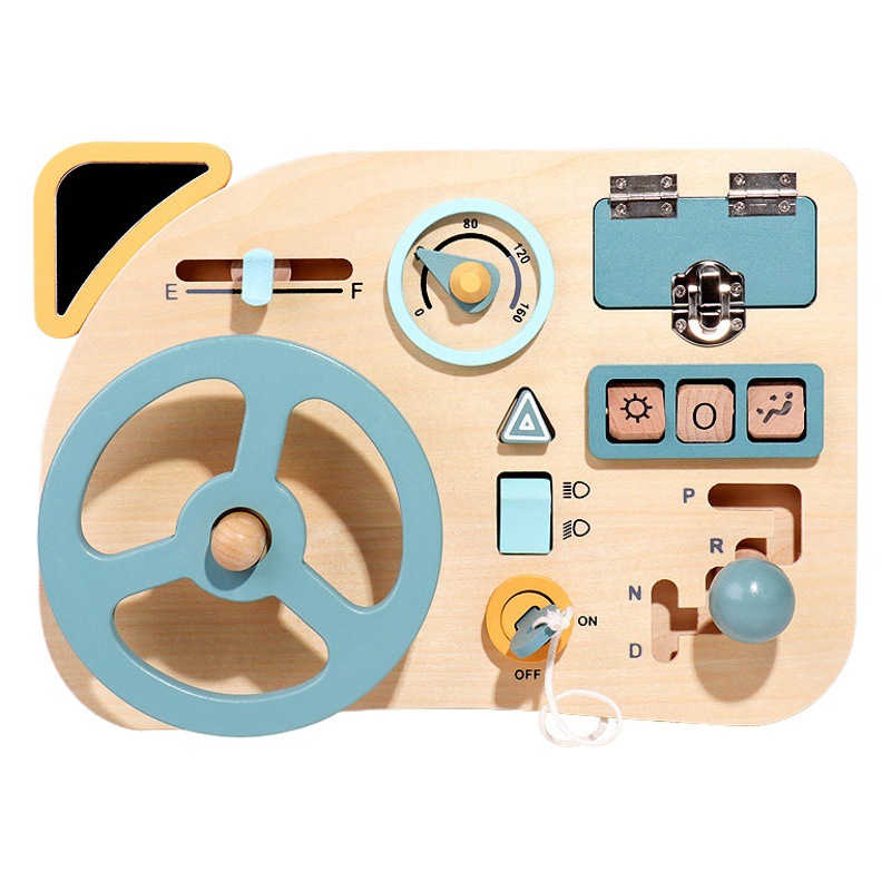 Montessori educación temprana volante simulación ocupado tablero niños jugar casa aprendizaje conducción juguetes educativos