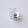 South Korean square goods, transparent acrylic ring, decorations, nail decoration, on index finger