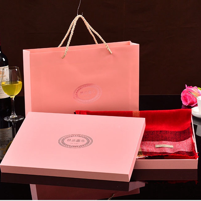 时尚礼品盒白色方形精美礼物包装盒定做精美天地盖纸盒手提盒定制