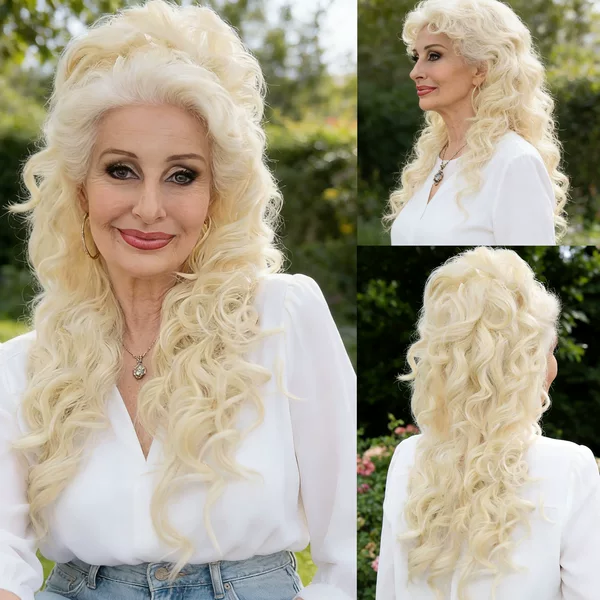 European and American Cross-Border Fashion Wig, Long Wavy Hair for Female Singer, Light Golden Color, Synthetic Fiber, High-Temperature Resistant, Full Head Wig