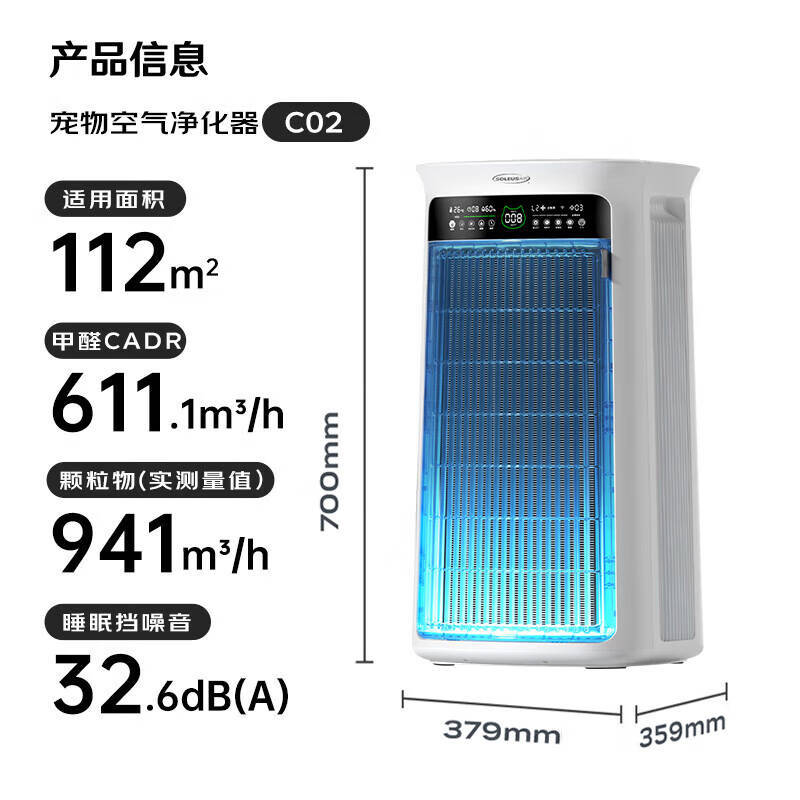 Schuler's Air Purifier Absorbs Cat Hair, Removes Formaldehyde, Removes Allergens and Odors, Removes Tvoc Bacteria Purifier C02