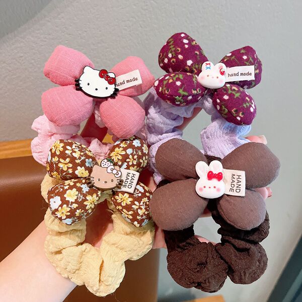 Demi-season children's cute hairgrip with bow