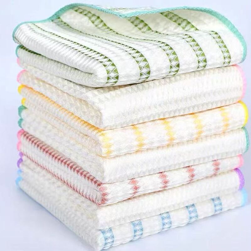 Magic Honeycomb Dishwashing Towel Kitchen Supplies Non-Stick Oil-Free Lint-Free New Rag Household Decontamination Bamboo Wood Fiber