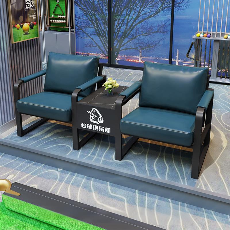 Conjunto de sofá y mesa para sala de billar, sillas de visualización integradas, sillas de descanso sencillas para sala de billar, sofá para ver partidos, sillas de visualización para sala de billar.