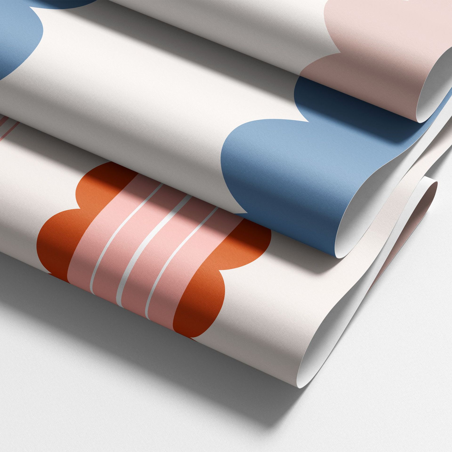 Sweet And Playful Scallop Stripe Simple Wallpaper For Children's Rooms, Self-adhesive Mural, A Popular Export Product_maomaolike.com