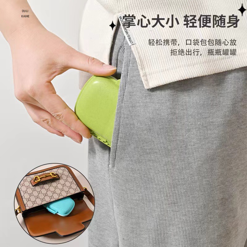 Pastillero Semanal, 8 Compartimentos, Mini, Sellado