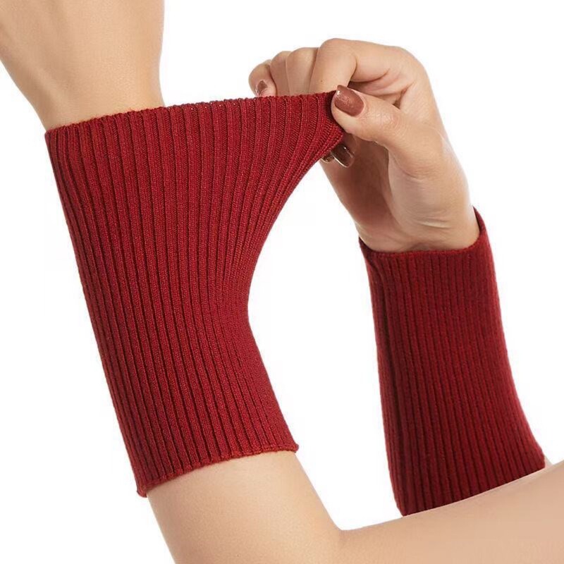 Cashmere Wrist Warmers for Men and Women, Autumn and Winter Thickeneded Fake Sleeves, Wrist Sleeves, Joint Cold-Proof Sleeves, Windproof Cuffs