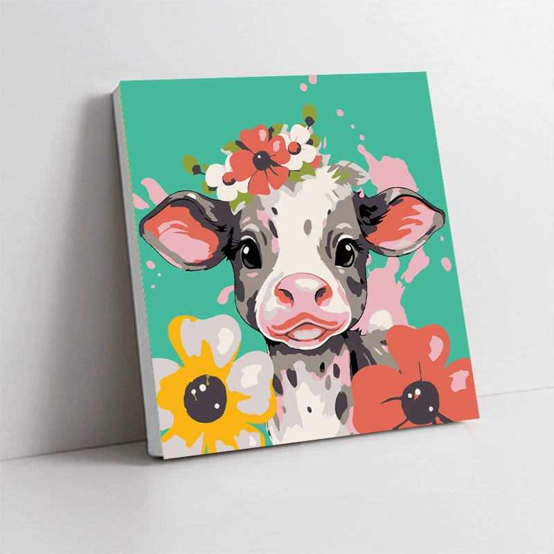 Handmade Acrylic Canvas Art Print, Square 20×20 / 30×30 cm, Sealed Backing, Giftable Designs