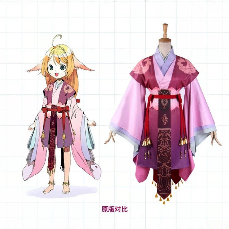 現物狐妖小紅娘cos服装塗山蘇紅容容狐妖コスプレかつら耳アニメ|undefined