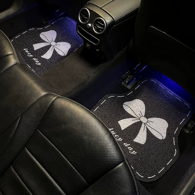 Cartoon Cute Girl's Passenger Seat Mat, Universal Foot Pad