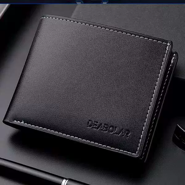 Cross-border wallet new men's soft leather wallet 20% discount Korean version of open wallet student coin purse card bag wholesale