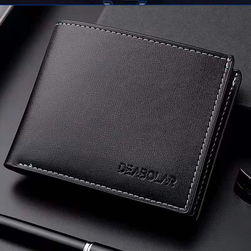 Cross-border wallet new men's soft leather wallet 20% discount Korean version of open wallet student coin purse card bag wholesale Cross-border wallet new men's soft leather wallet 20% discount Korean version of open wallet student coin purse card bag wholesale