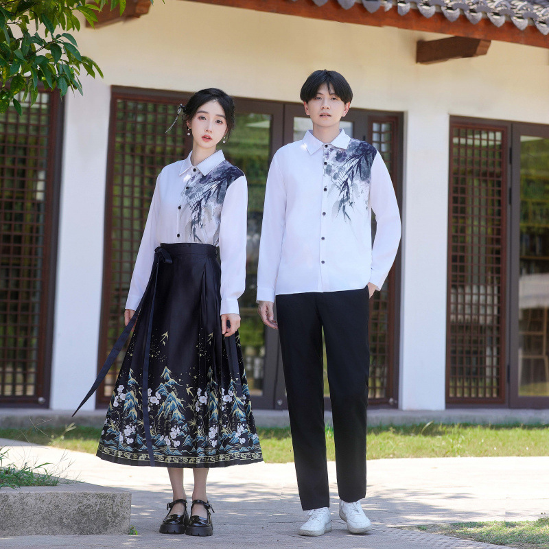 2025 Republic of China Style Horse-faced Skirt Class Clothes Junior High School Students Chorus Performance Clothes New Spring and Summer Games