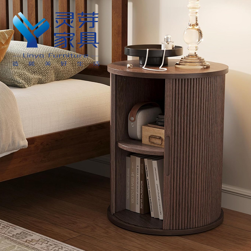 Comercio exterior transfronterizo Amazon móvil de rollo de rejilla gabinete de mesas de cabecera de cama sala de estar simple sofá lado de varias mesas de almacenamiento
