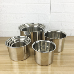 Stainless steel flavor cup, seasoning basin, hotel commercial chef's basin with lid, egg beater basin, seasoning cylinder, oil basin