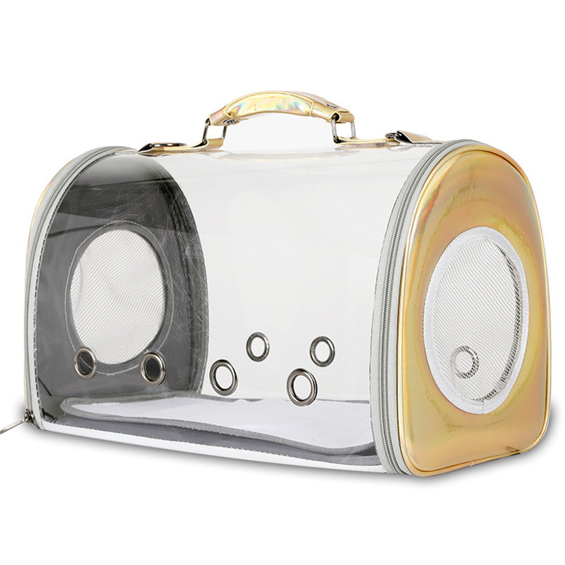 Pet Large Capacity Transparent Single Shoulder Crossbody Universal Dog Backpack Lightweight Breathable Handheld Cat Bag_voghion.com