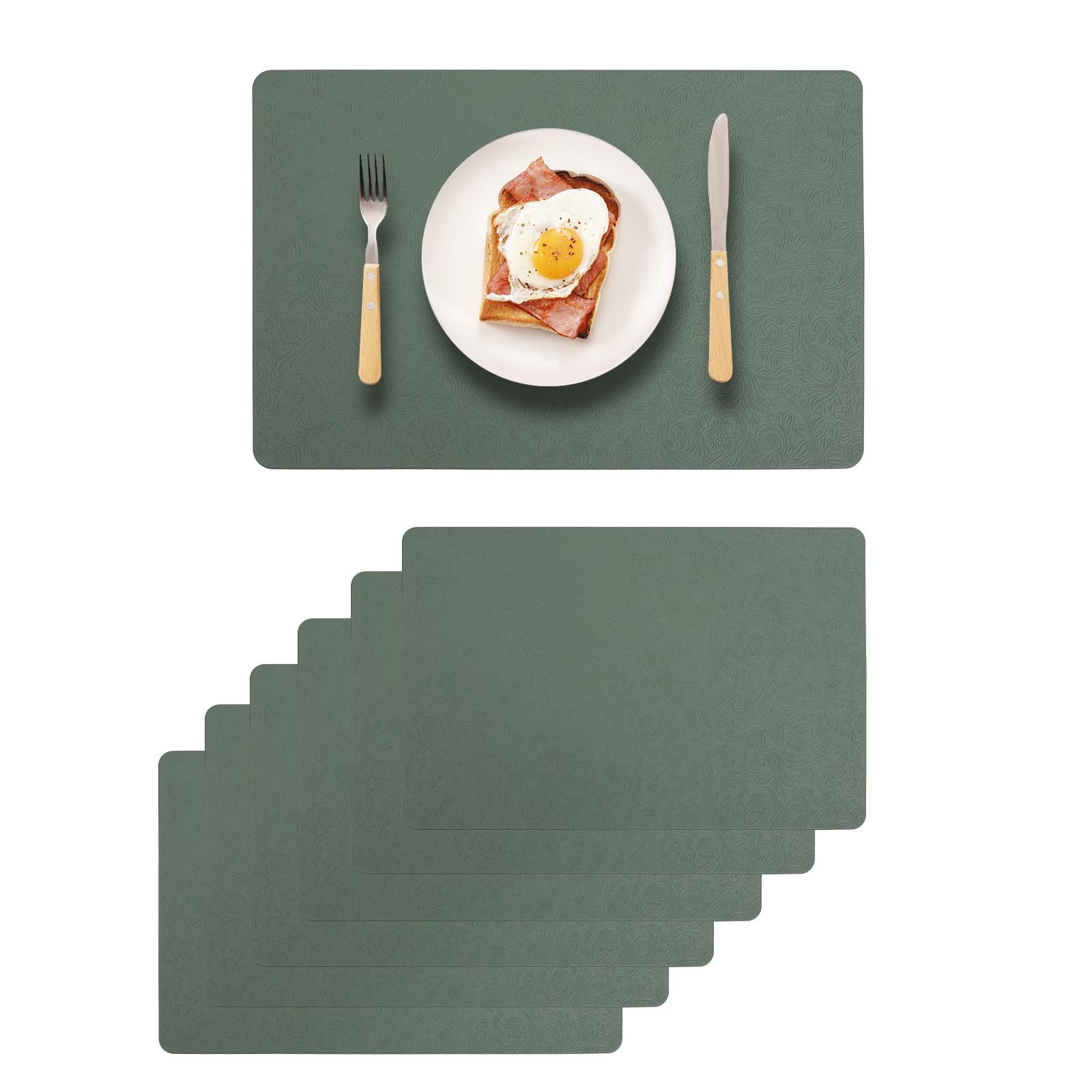 Cojín de cuero en relieve pvc estampado retro lujoso ligero impermeable aislamiento térmico cojín de comedor de hotel cocina cojín occidental