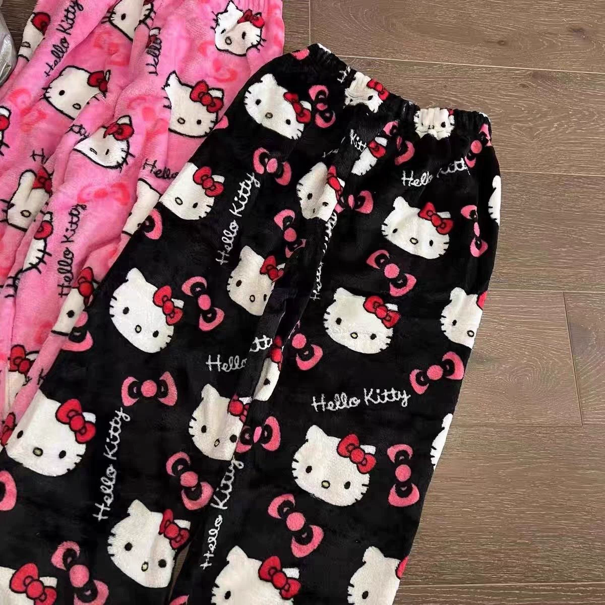 Картоновые флисовые демисезонные фланелевые бархатные штаны для отдыха, хэллоуин, свободный крой