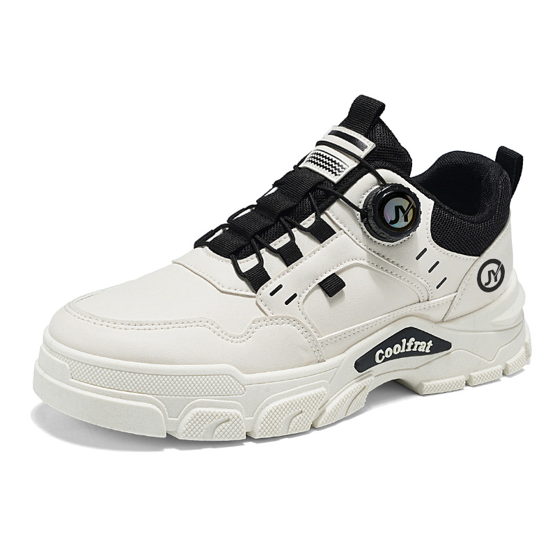 Zapatos de otoño para hombres, nuevos zapatos de herramientas transpirables, botas Martin de moda, zapatos deportivos de suela gruesa para hombres, zapatos de seguro laboral para hombres