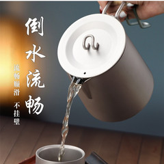 純鈦泡茶拉茶咖啡壺自帶鈦濾網900ML純鈦拉花壺鈦茶壺廠家供應