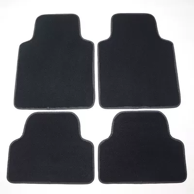 with a velvet surface, Ayaqaltılar (Kovriklər) - new-black-universal-4-piece-set