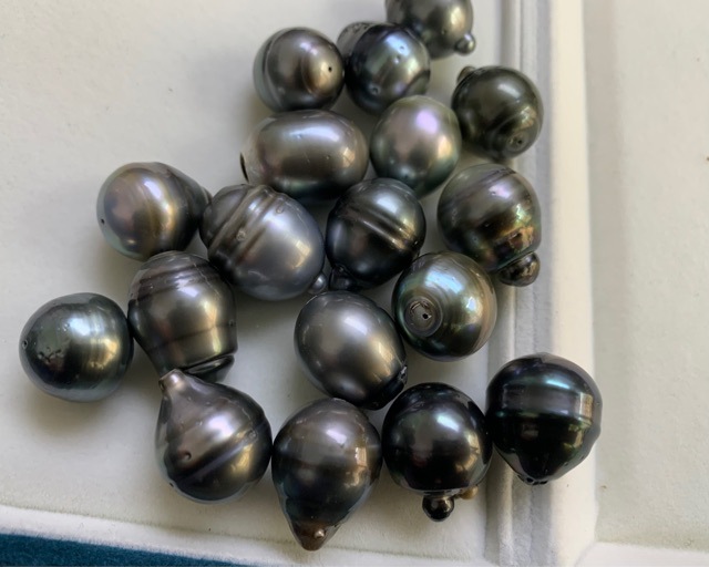 海水珍珠巴洛克裸珠大溪地黑珍珠15-16mm异形巴洛克通孔裸珠