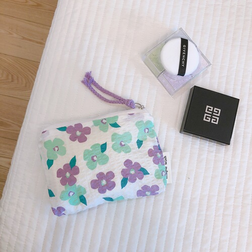 [Suxi Cloth Bag] Fresh Floral Coin Purse Mini Cute Cotton Bag Card Holder Headphones Lipstick Storage Bag