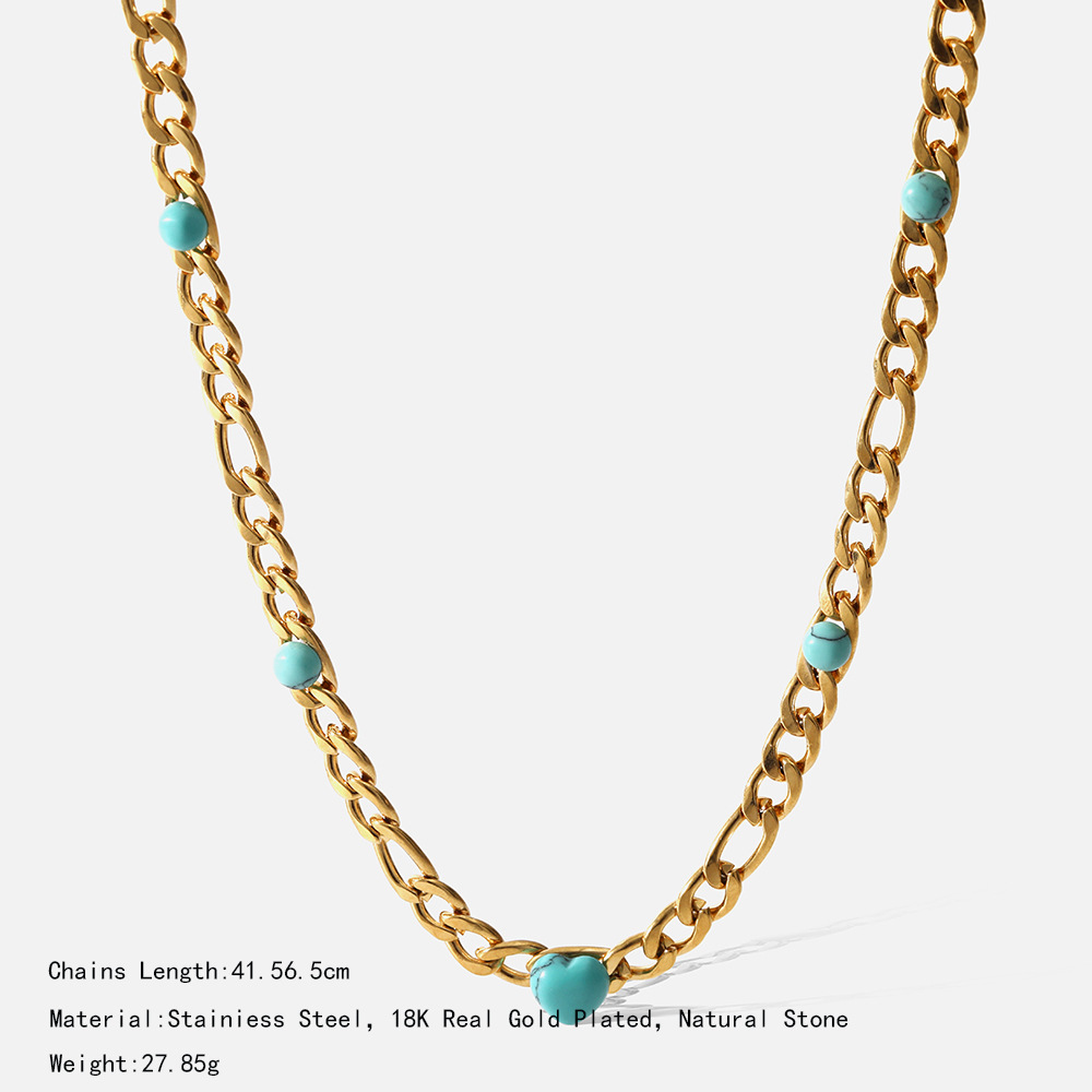 1 Piece Fashion Geometric Stainless Steel Plating Layered Necklaces_colorza_3