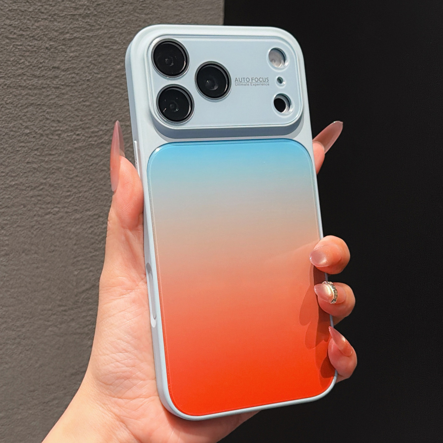 Hielo de vidrio gradiente para iPhone17Promax ventana de alto rendimiento para teléfonos móviles Apple 15 cubierta anti-caída