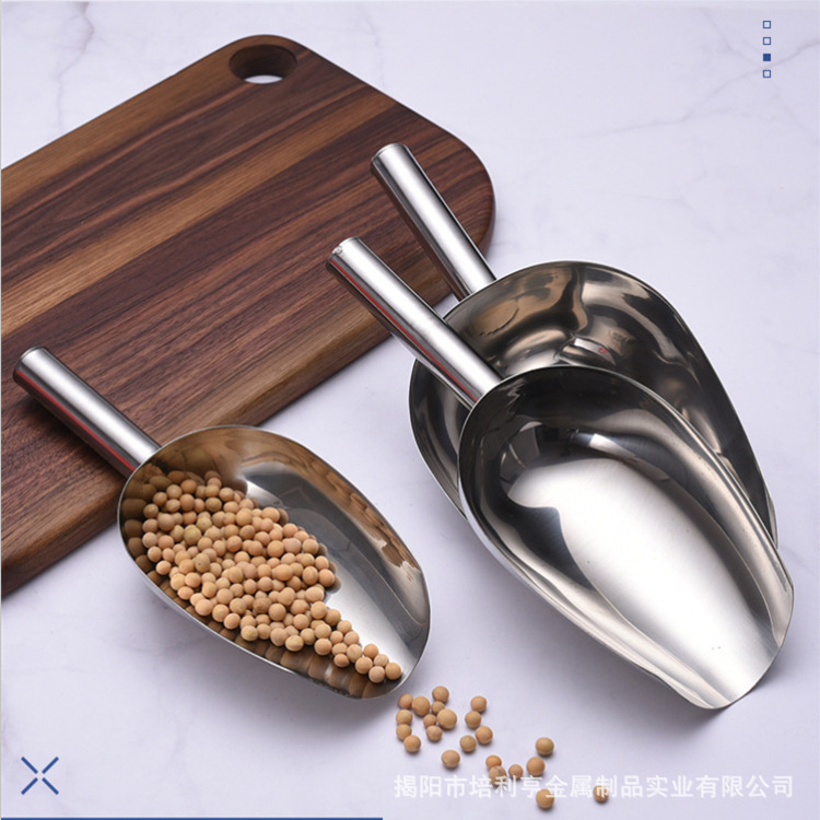 Milk Tea Shop Special Ice Shovel Plastic Shovel Stainless Steel Ice Shovel Thickeneded Ice Making Machine Ice Cube Shovel Ice Refrigerator