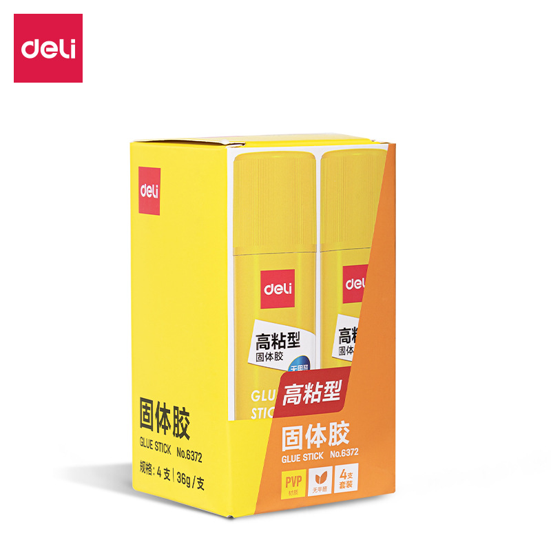 Déli6372 varilla de pegamento 36g pegamento sólido PVP gran tamaño de oficina finanzas niños jardín de infantes mano mayorista