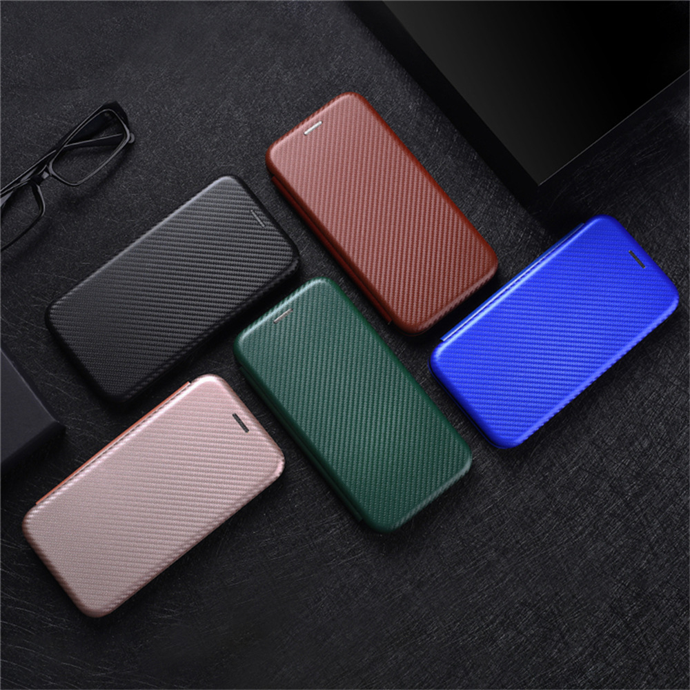 Applicable to Huawei full series many models carbon fiber mobile phone flip protective shell business card protective cover 1